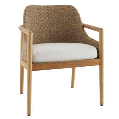 Arteriors Chilton Outdoor Dining Armchair in Brown