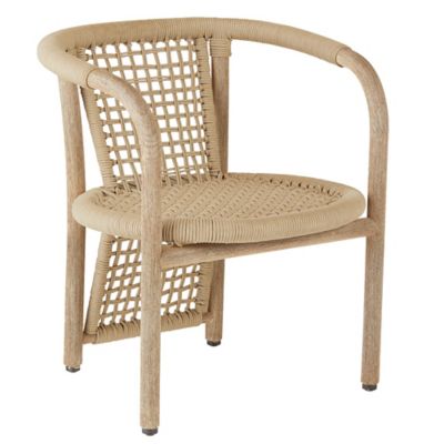Arteriors Chapman Outdoor Dining Armchair in Brown