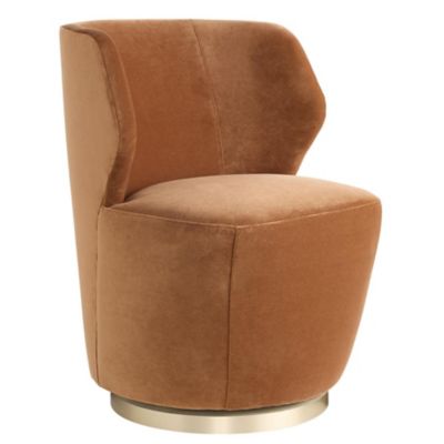 Arteriors Poppy Swivel Chair in Orange