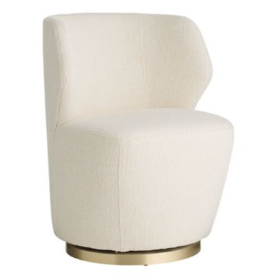 Arteriors Poppy Swivel Chair in Cream