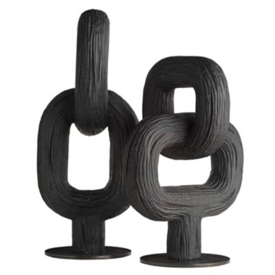 Arteriors Merritt Sculptures, Set of 2 in Black