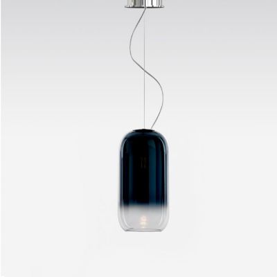 Artemide Gople Mini Pendant Light - Color: Blue - Size: 1 light - USC-14060