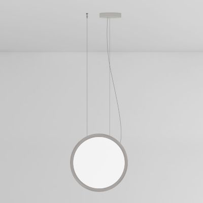 Artemide Discovery LED Vertical Suspension Light - Color: Grey - Size: Smal