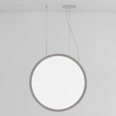 Artemide Discovery LED Vertical Suspension Light - Color: Grey - Size: Medi