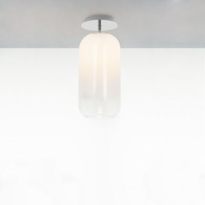 Artemide Gople Mini Semi-Flushmount Light - Color: White - Size: Small - US