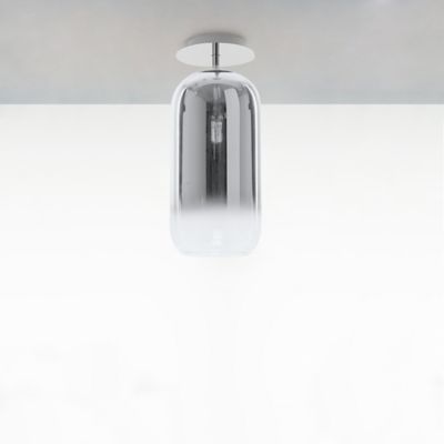 Artemide Gople Mini Semi-Flushmount Light - Color: Silver - Size: Small - U