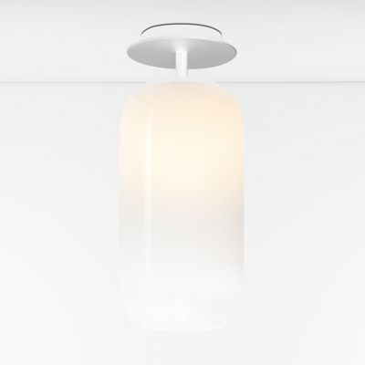 Artemide Gople Mini Semi-Flushmount Light - Color: White - Size: Medium - U