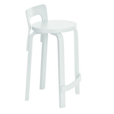 ATK510109 Artek High Chair K65 - Color: White - 28100652 sku ATK510109