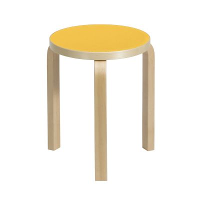 ATKY6193937 Artek Stool 60 - Color: Yellow - 28000157 sku ATKY6193937