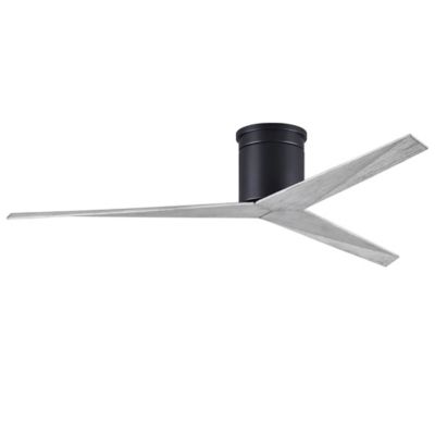 Atlas Fan Company Eliza-H Flushmount Ceiling Fan - Color: Black - Blade Col