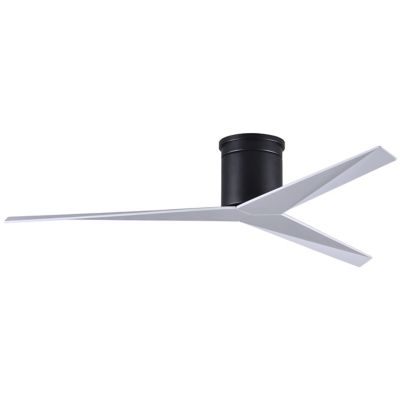 Atlas Fan Company Eliza-H Flushmount Ceiling Fan - Color: Black - Blade Col