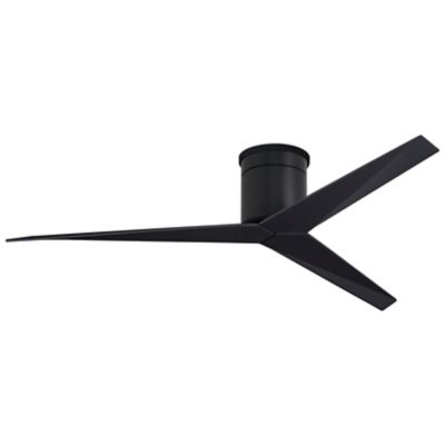 Atlas Fan Company Eliza-H Flushmount Ceiling Fan - Color: Black - Blade Col