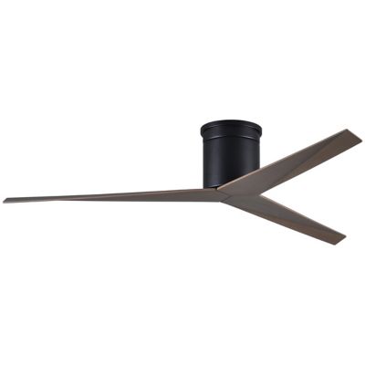 Atlas Fan Company Eliza-H Flushmount Ceiling Fan - Color: Black - Blade Col