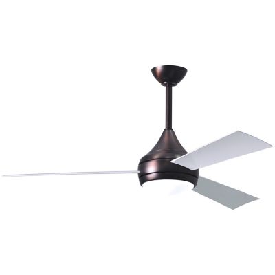 Atlas Fan Company Donaire LED Outdoor Ceiling Fan - Color: Brown - DA-BB-WH