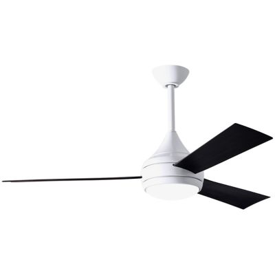 Atlas Fan Company Donaire LED Outdoor Ceiling Fan - Color: White - DA-WH-BK