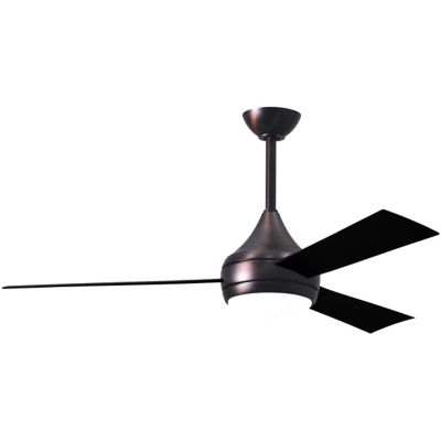 Atlas Fan Company Donaire LED Outdoor Ceiling Fan - Color: Brown - DA-BB-BK