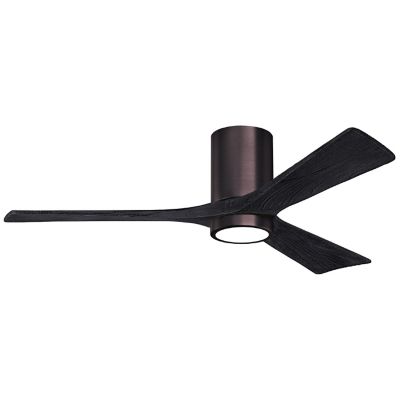 Atlas Fan Company Irene-HLK LED Flushmount 3 Blade Ceiling Fan - Color: Pol