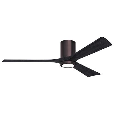 Atlas Fan Company Irene-HLK LED Flushmount 3 Blade Ceiling Fan - Color: Pol