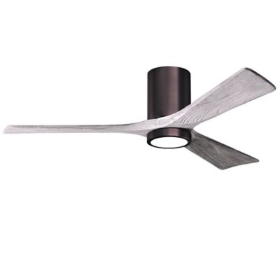 Atlas Fan Company Irene-HLK LED Flushmount 3 Blade Ceiling Fan - Color: Pol