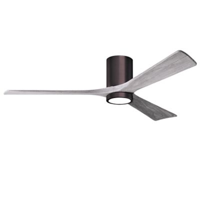 Atlas Fan Company Irene-HLK LED Flushmount 3 Blade Ceiling Fan - Color: Pol