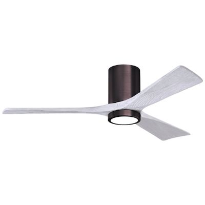 Atlas Fan Company Irene-HLK LED Flushmount 3 Blade Ceiling Fan - Color: Pol