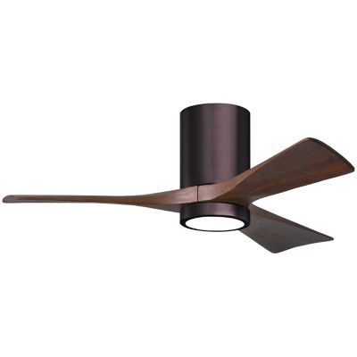 Atlas Fan Company Irene-HLK LED Flushmount 3 Blade Ceiling Fan - Color: Pol