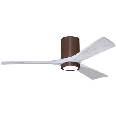 Atlas Fan Company Irene-HLK LED Flushmount 3 Blade Ceiling Fan - Color: Wal