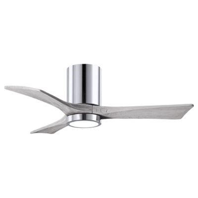 Atlas Fan Company Irene-HLK LED Flushmount 3 Blade Ceiling Fan - Color: Pol