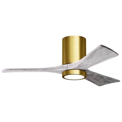 Atlas Fan Company Irene-HLK LED Flushmount 3 Blade Ceiling Fan - Color: Bra