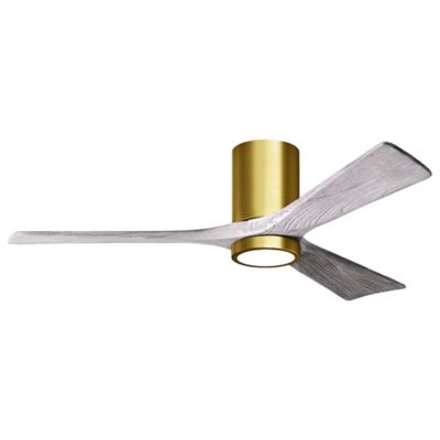 Atlas Fan Company Irene-HLK LED Flushmount 3 Blade Ceiling Fan - Color: Bra