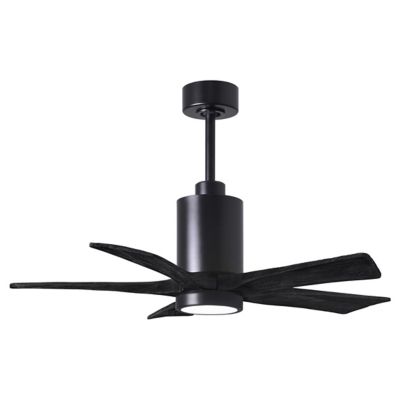 Atlas Fan Company Patricia 5-Blade LED Ceiling Fan - Color: Black - PA5-BK-