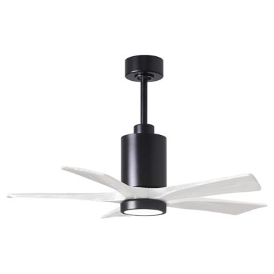 Atlas Fan Company Patricia 5-Blade LED Ceiling Fan - Color: Black - PA5-BK-