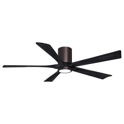 Atlas Fan Company Irene-HLK LED Flushmount 5 Blade Ceiling Fan - Color: Pol