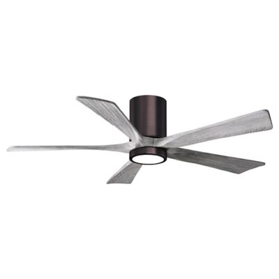 Atlas Fan Company Irene-HLK LED Flushmount 5 Blade Ceiling Fan - Color: Pol