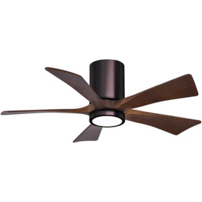 Atlas Fan Company Irene-HLK LED Flushmount 5 Blade Ceiling Fan - Color: Pol