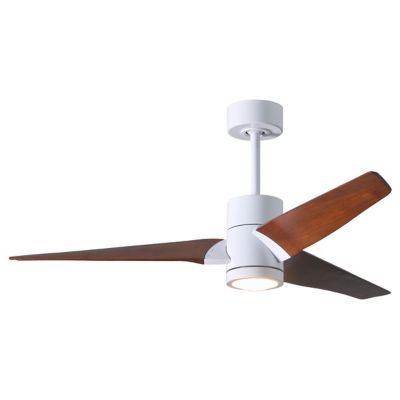 Atlas Fan Company Super Janet LED Ceiling Fan - Color: White - Blade Color: