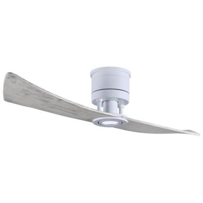 Atlas Fan Company Lindsay LED Ceiling Fan - Color: White - Blade Color: Bar