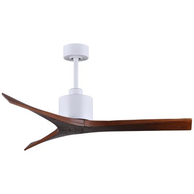 Atlas Fan Company Mollywood Ceiling Fan - Color: White - Blade Color: Walnu