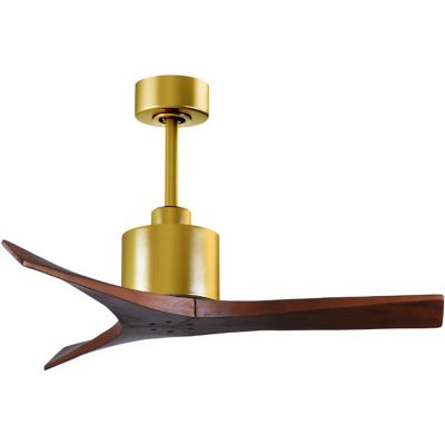 Atlas Fan Company Mollywood Ceiling Fan - Color: Brass - Blade Color: Walnu