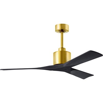 Atlas Fan Company Nan Ceiling Fan - Color: Brass - Blade Color: Matte Black