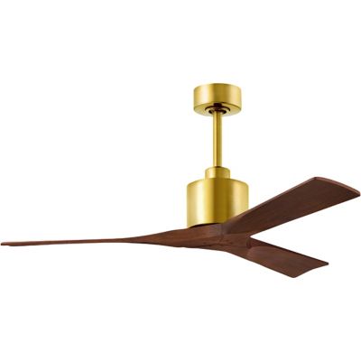 Atlas Fan Company Nan Ceiling Fan - Color: Brown - Blade Color: Walnut Blad