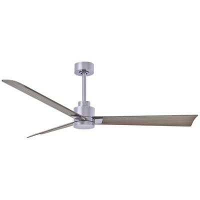 Atlas Fan Company Alessandra Ceiling Fan - Color: Silver - Blade Color: Gra