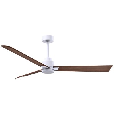 Atlas Fan Company Alessandra Ceiling Fan - Color: White - Blade Color: Waln