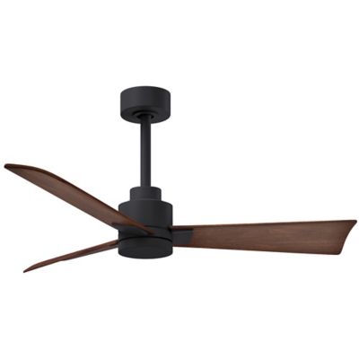 Atlas Fan Company Alessandra Ceiling Fan - Color: Black - Blade Color: Waln