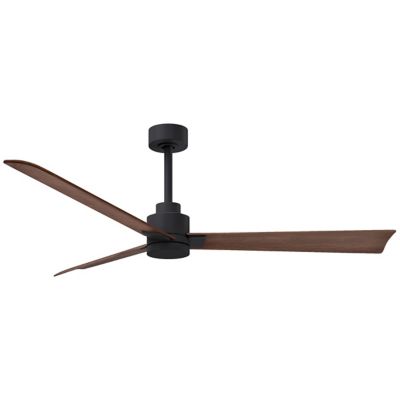 Atlas Fan Company Alessandra Ceiling Fan - Color: Black - Blade Color: Waln