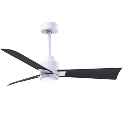 Atlas Fan Company Alessandra LED Ceiling Fan - Color: White - Blade Color: 