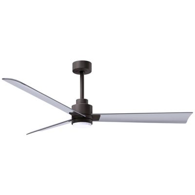 Atlas Fan Company Alessandra LED Ceiling Fan - Color: Brown - Blade Color: 