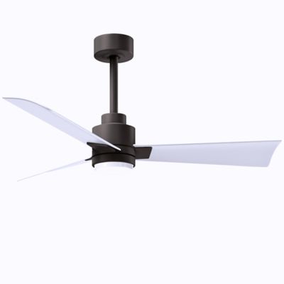 Atlas Fan Company Alessandra LED Ceiling Fan - Color: Brown - Blade Color: 