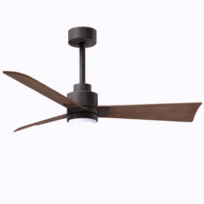 Atlas Fan Company Alessandra LED Ceiling Fan - Color: Brown - Blade Color: 