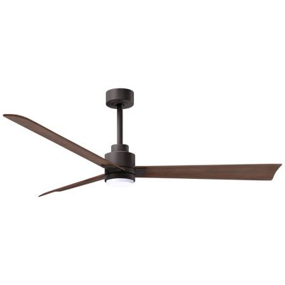 Atlas Fan Company Alessandra LED Ceiling Fan - Color: Brown - Blade Color: 